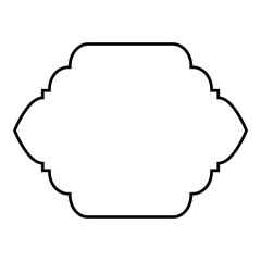 Islamic Frame Design Thin Line Black stroke silhouettes Design pictogram symbol visual illustration