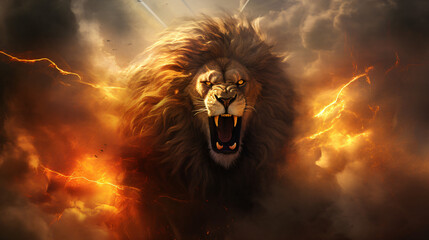 Lion of Judah exuding strength and power
