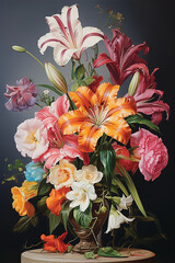 Colorful spring bouquet, Created ai generated.