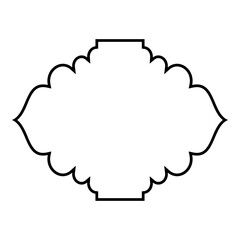 Islamic Frame Design Thin Line Black stroke silhouettes Design pictogram symbol visual illustration