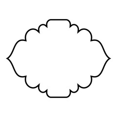 Islamic Frame Design Thin Line Black stroke silhouettes Design pictogram symbol visual illustration
