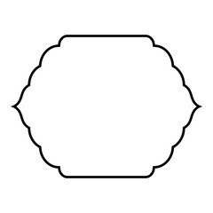 Islamic Frame Design Thin Line Black stroke silhouettes Design pictogram symbol visual illustration