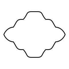 Islamic Frame Design Thin Line Black stroke silhouettes Design pictogram symbol visual illustration