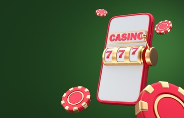 3D Casino App. 3D Illustration