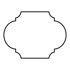 Islamic Frame Design Thin Line Black stroke silhouettes Design pictogram symbol visual illustration