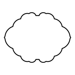 Islamic Frame Design Thin Line Black stroke silhouettes Design pictogram symbol visual illustration