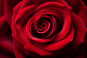 Red rose close up. Generative Ai.
