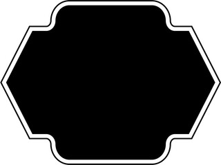 Islamic Frame Design Glyph with outline Black Filled silhouettes Design pictogram symbol visual illustration