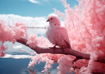 Wildlife shot with infrared camera and infrared film