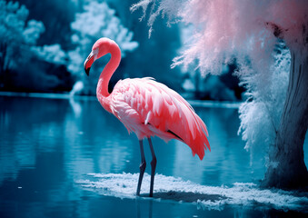 Wildlife shot with infrared camera and infrared film