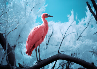 Wildlife shot with infrared camera and infrared film