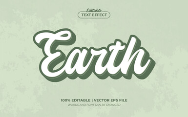 Earth Editable Text Effect, Editable Font Style Theme