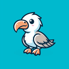 Albatros Cute Mascot Logo Illustration