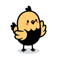 chick cartoon vector. character design.