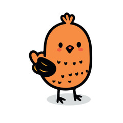 chick cartoon vector. character design.