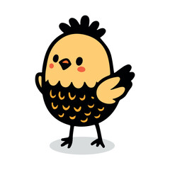 chick cartoon vector. character design.