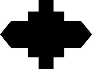 Islamic Frame Design Glyph  Horizental Black Filled silhouettes Design pictogram symbol visual illustration