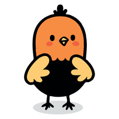chick cartoon vector. character design.