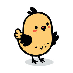 chick cartoon vector. character design.
