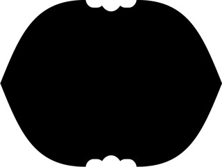 Islamic Frame Design Glyph  Horizental Black Filled silhouettes Design pictogram symbol visual illustration