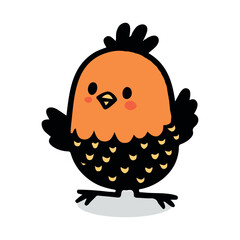 chick cartoon vector. character design.