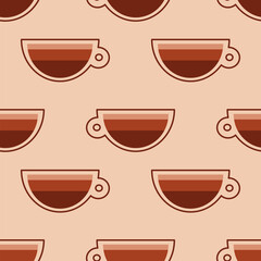 pattern with coffee cups 