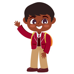 Happy cute children back to school