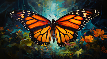 One Monarch Butterfly