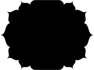 Islamic Frame Design Glyph  Horizental Black Filled silhouettes Design pictogram symbol visual illustration