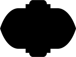 Islamic Frame Design Glyph  Horizental Black Filled silhouettes Design pictogram symbol visual illustration