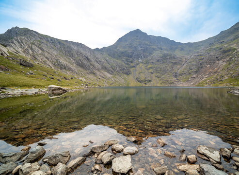 Glaslyn lake beside Mount Snowdon, Wales