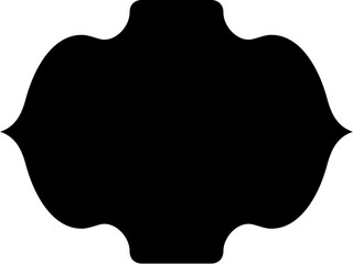 Islamic Frame Design Glyph  Horizental Black Filled silhouettes Design pictogram symbol visual illustration