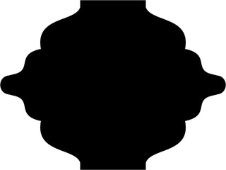 Islamic Frame Design Glyph  Horizental Black Filled silhouettes Design pictogram symbol visual illustration