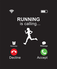 Running is calling tshirt design