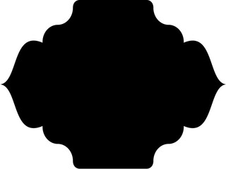 Islamic Frame Design Glyph  Horizental Black Filled silhouettes Design pictogram symbol visual illustration