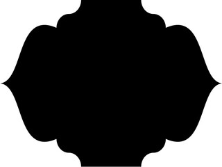 Islamic Frame Design Glyph  Horizental Black Filled silhouettes Design pictogram symbol visual illustration