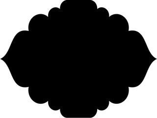 Islamic Frame Design Glyph  Horizental Black Filled silhouettes Design pictogram symbol visual illustration
