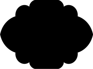 Islamic Frame Design Glyph  Horizental Black Filled silhouettes Design pictogram symbol visual illustration