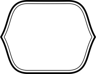 Islamic Frame Design double lines Black Stroke silhouettes Design pictogram symbol visual illustration