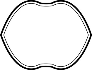 Islamic Frame Design double lines Black Stroke silhouettes Design pictogram symbol visual illustration