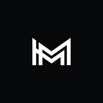 MH or Hmm Abstract Letters Logo Monogram