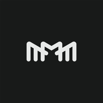 M MM MMM Abstract initial monogram letter alphabet logo design