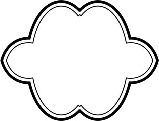 Islamic Frame Design double lines Black Stroke silhouettes Design pictogram symbol visual illustration