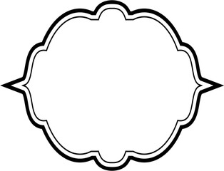 Islamic Frame Design double lines Black Stroke silhouettes Design pictogram symbol visual illustration