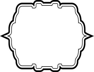 Islamic Frame Design double lines Black Stroke silhouettes Design pictogram symbol visual illustration