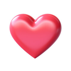 red heart isolated on white