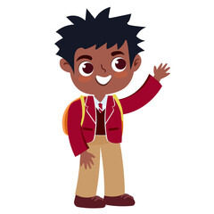 Happy cute children back to school