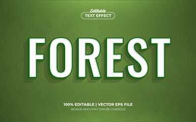 Forest 3D Editable Text Effect, Editable Font Style Theme
