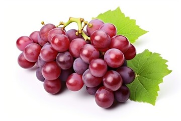 Fototapeta premium Ripe red grape isolated on white background