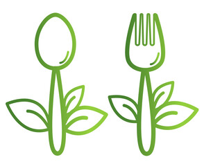 Line Icon Set of Healthy Food, Vegan food. Contains such Icons as Lactose, spoon and fork, icons collection